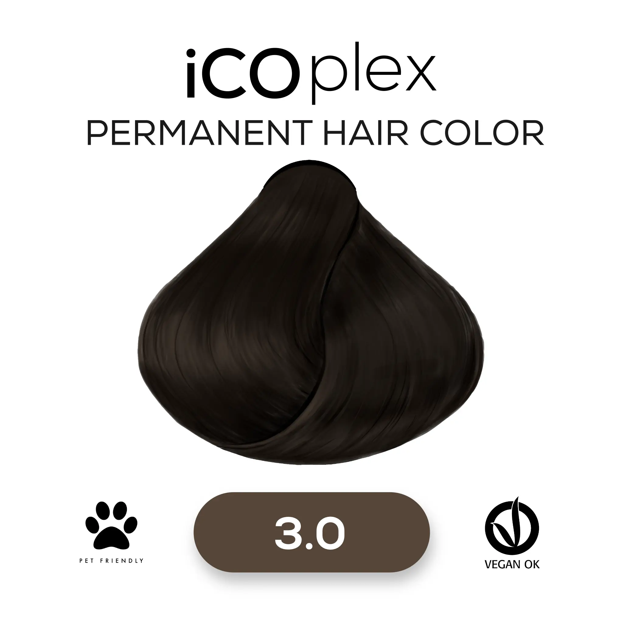 iCOplex Haircolor 3.0 - 100ml Dunkelbraun