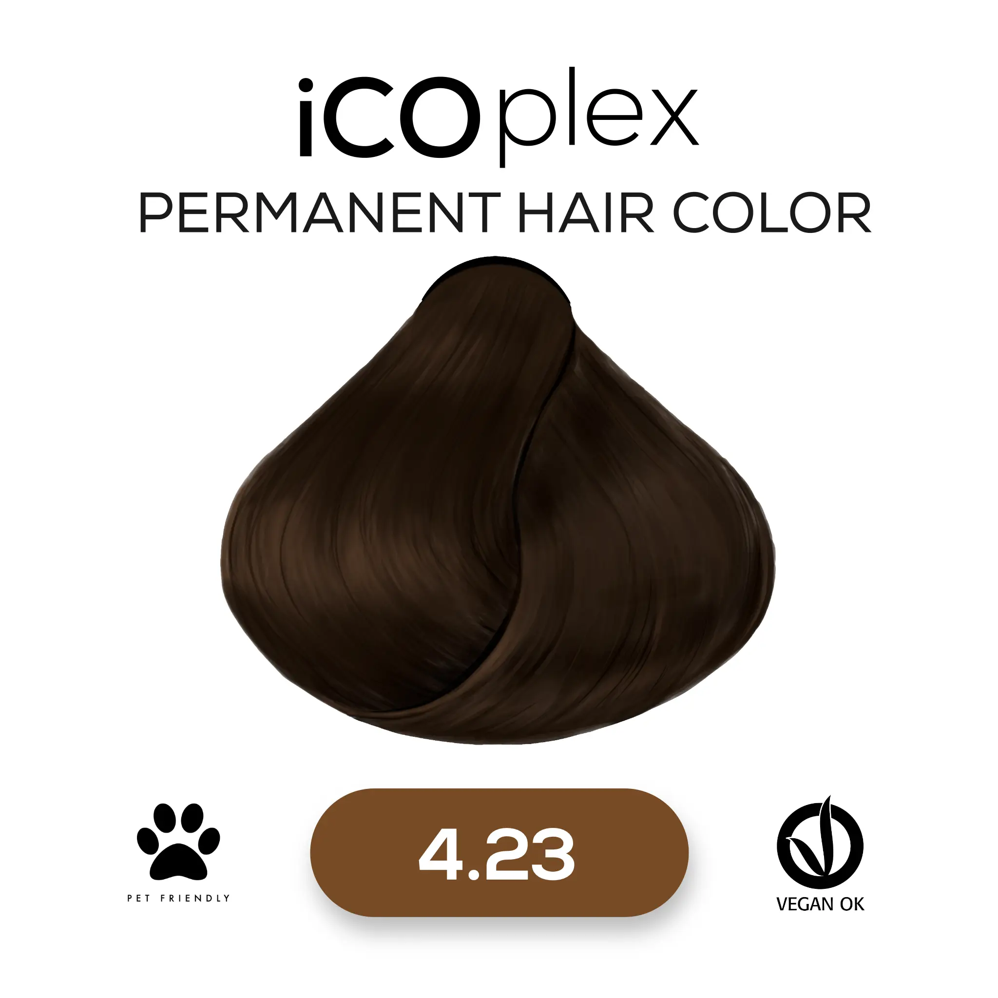 iCOplex Haircolor 4.23 - 100ml Mandel Braun