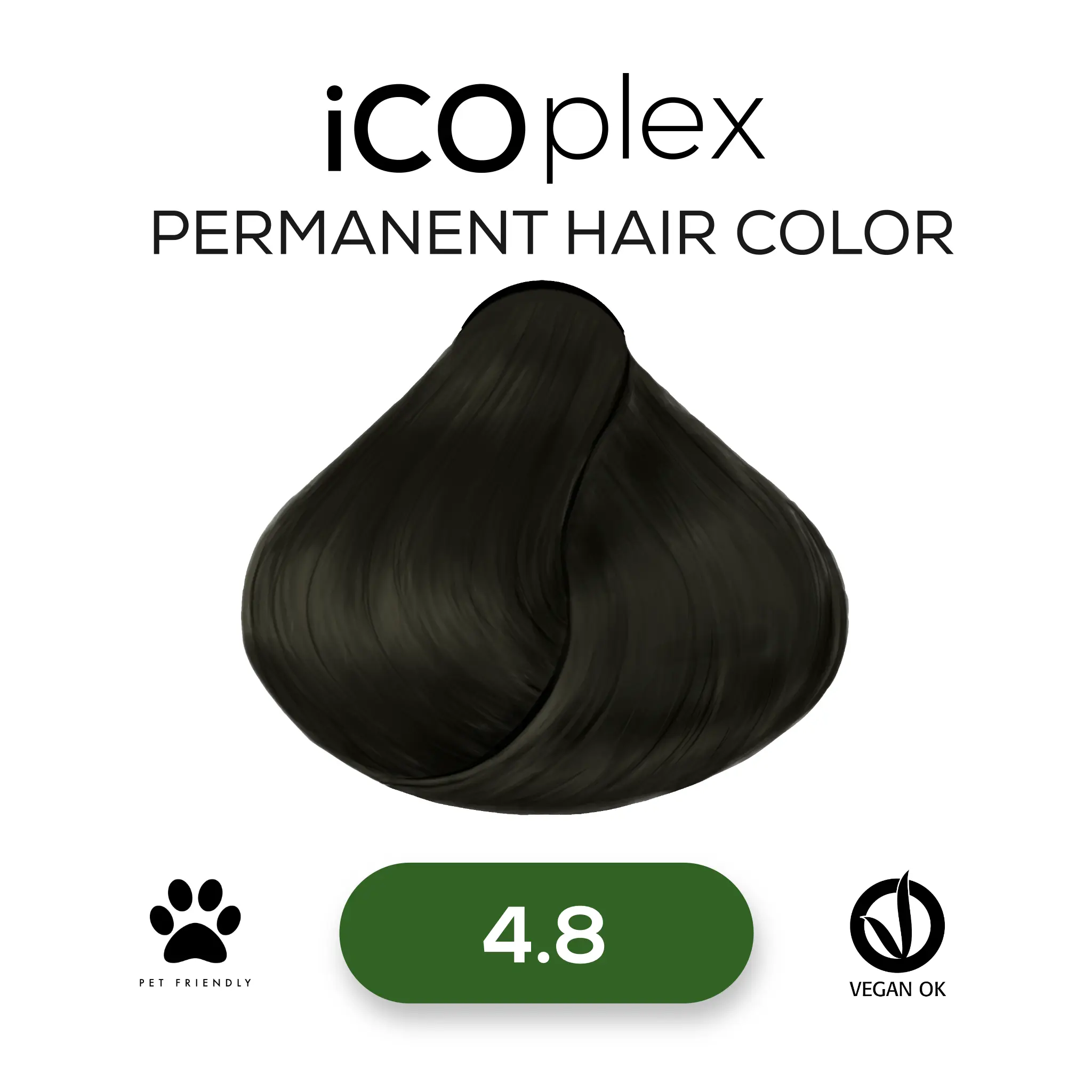 iCOplex Haircolor 4.8 - 100ml Olive Braun