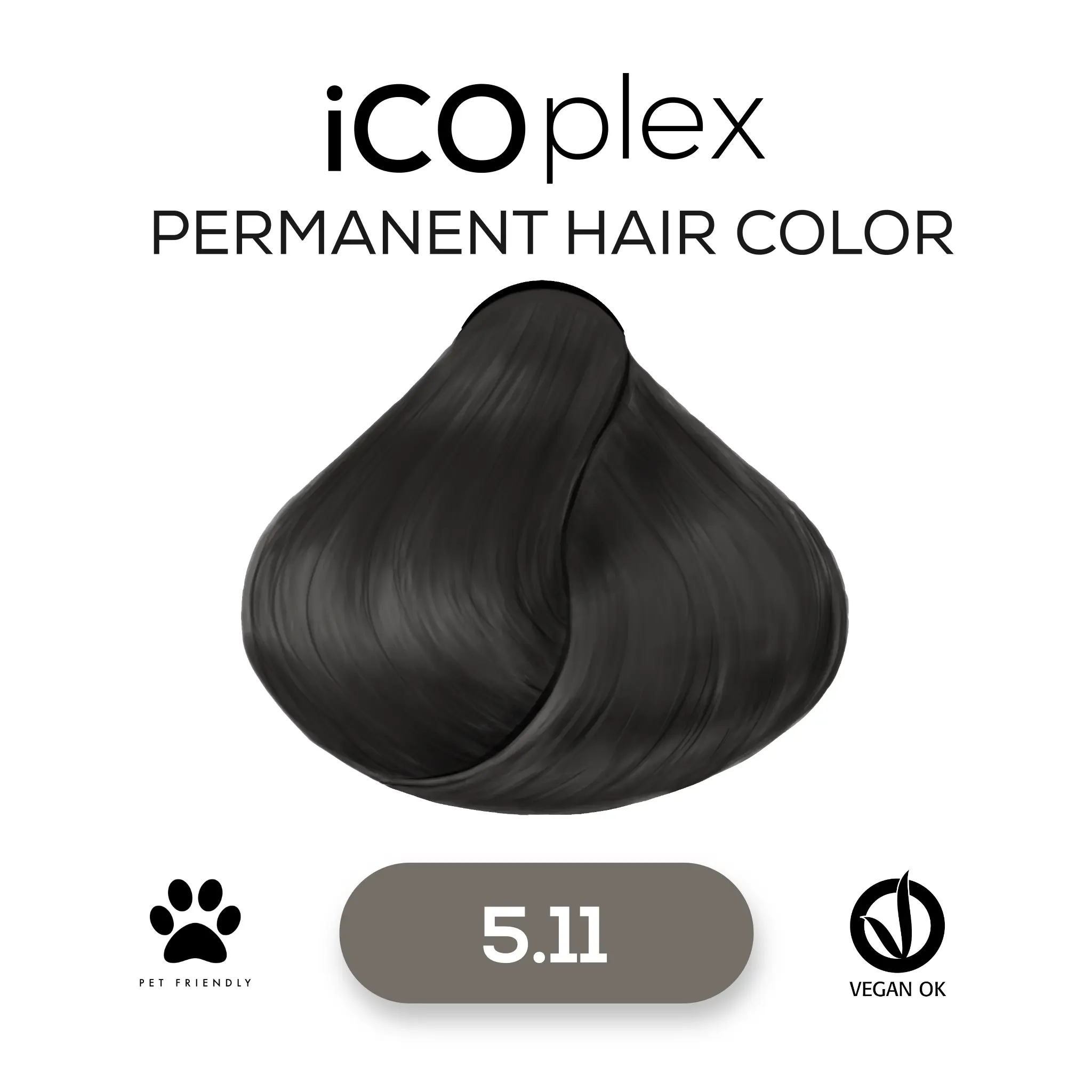 iCOplex Haircolor 5.11 - 100ml Asch Hellbraun Intensiv