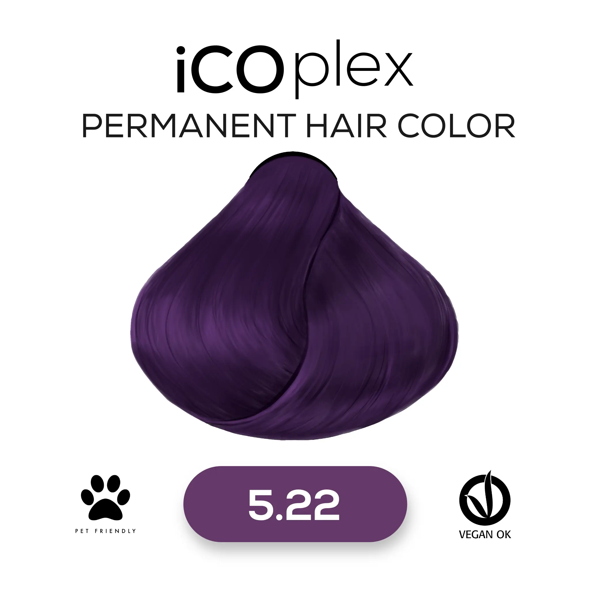 iCOplex Haircolor 5.22 - 100ml Violet Hellbraun Intensiv