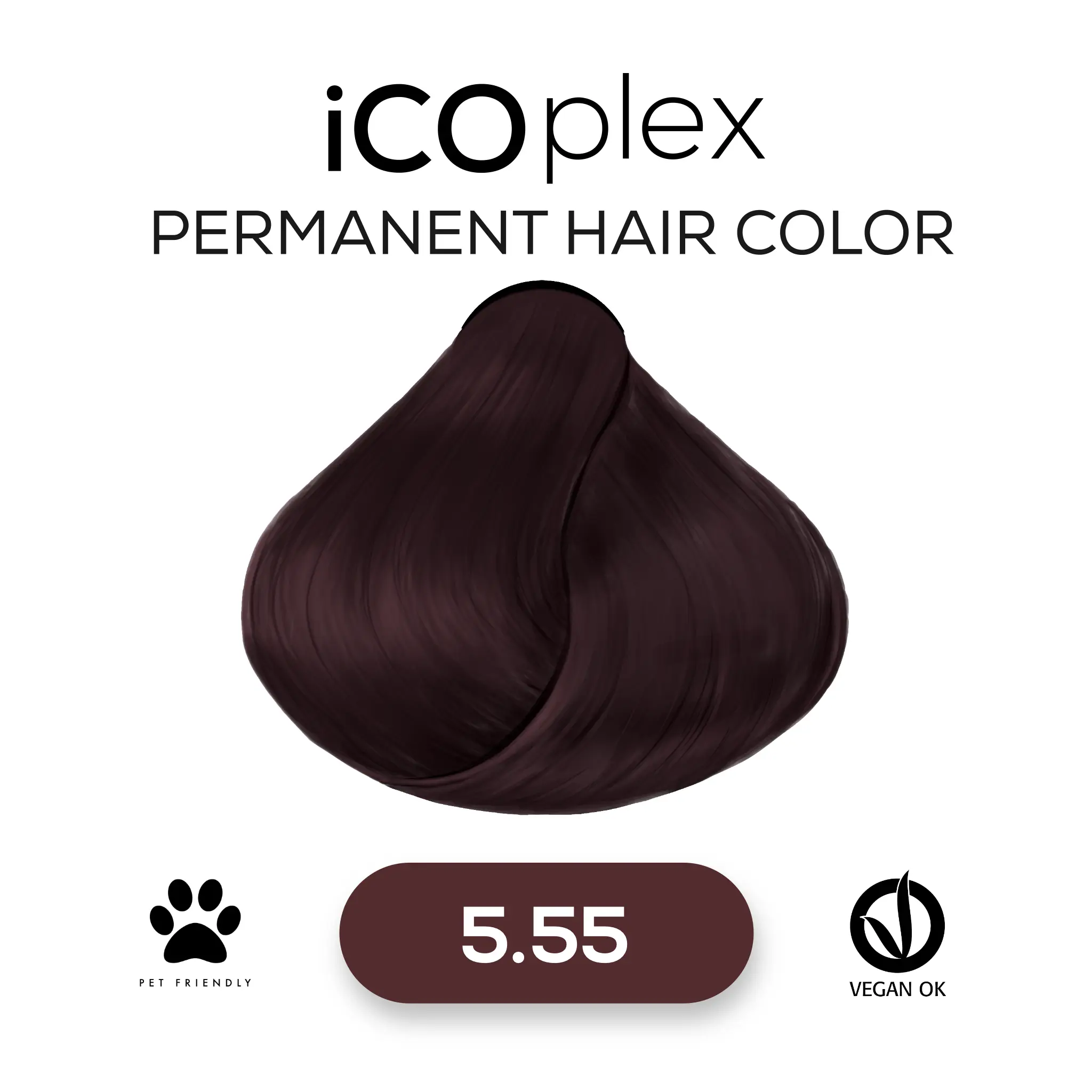 iCOplex Haircolor 5.55 - 100ml Mahagoni Hellbraun Intensiv