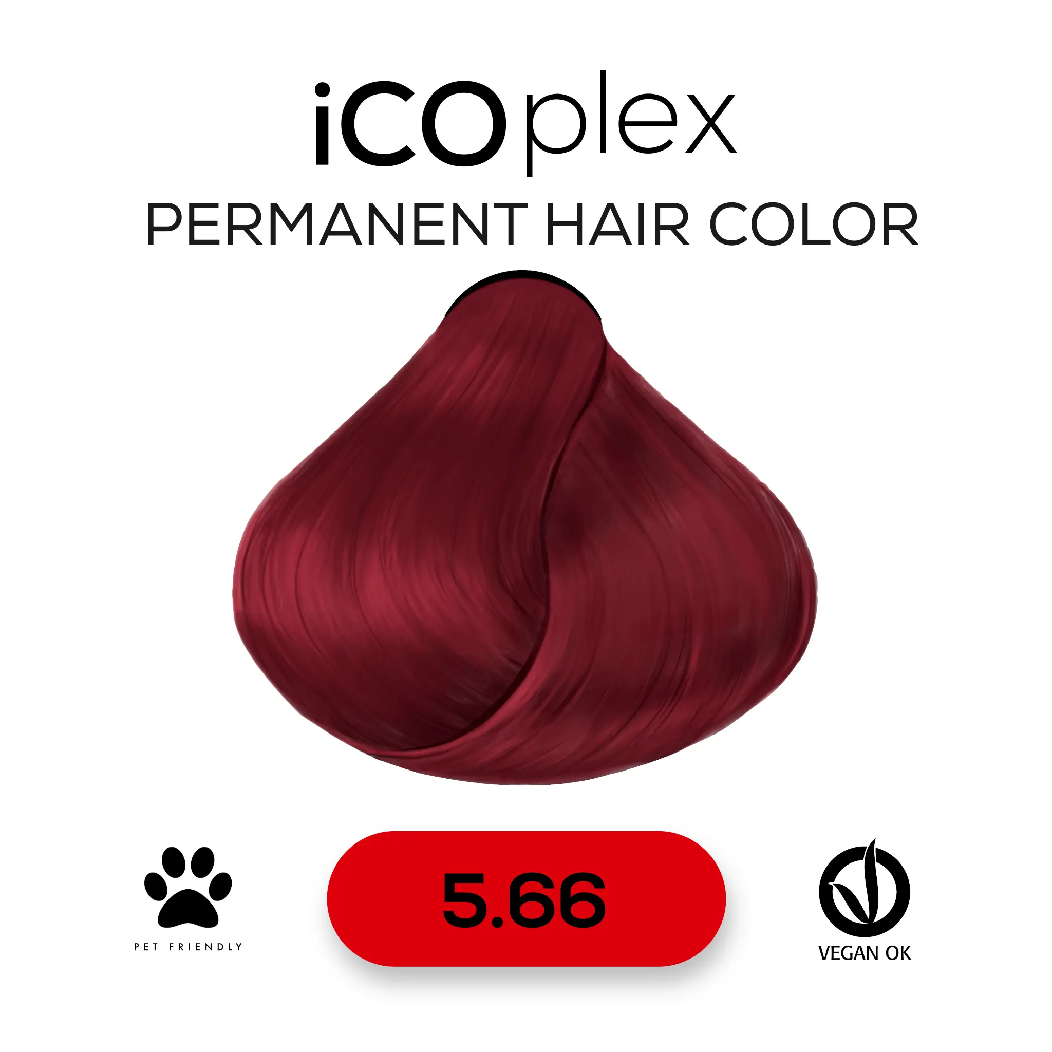 iCOplex Haircolor 5.66 - 100ml Rot Hellbraun Intensiv