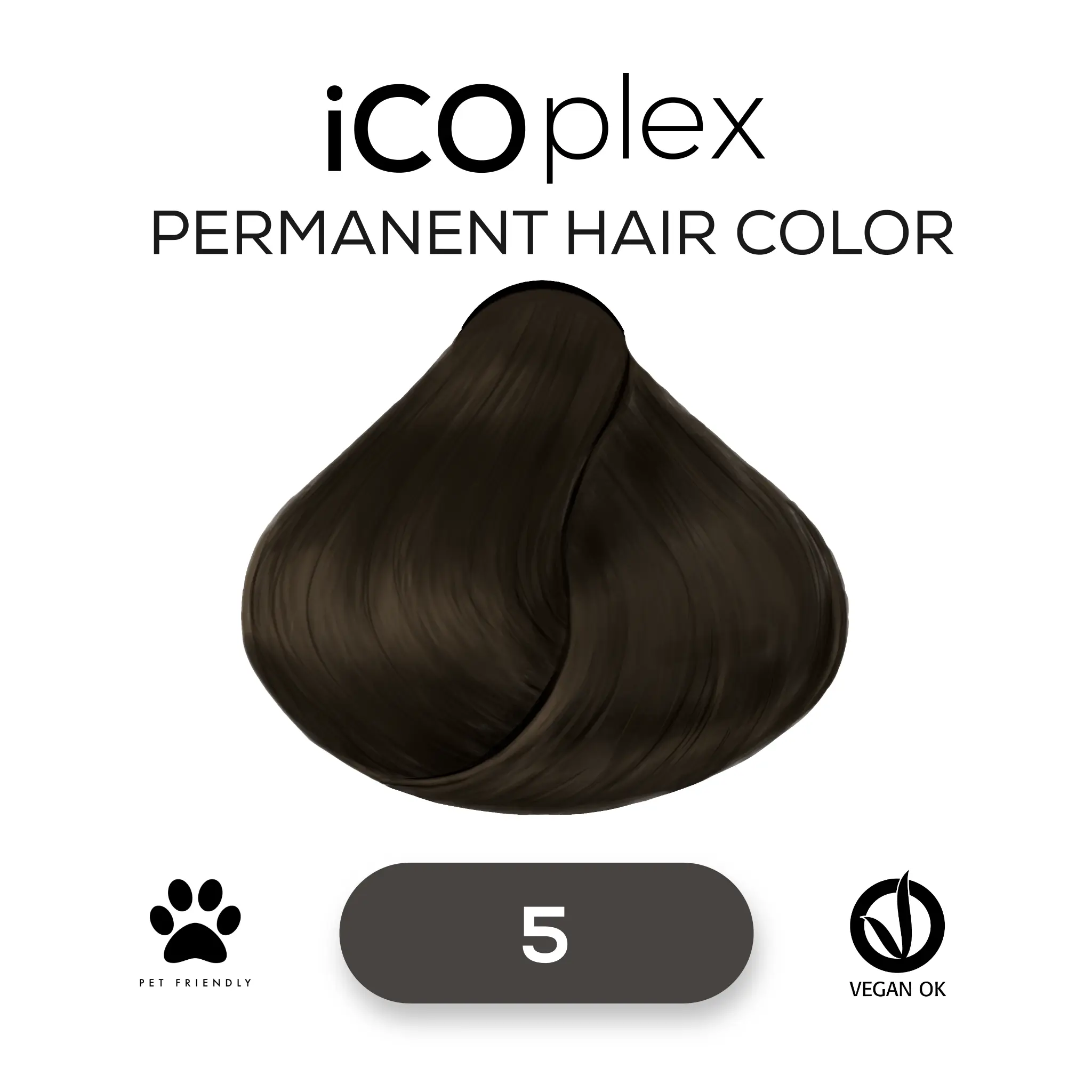 iCOplex Haircolor 5 - 100ml Hellbraun kühl