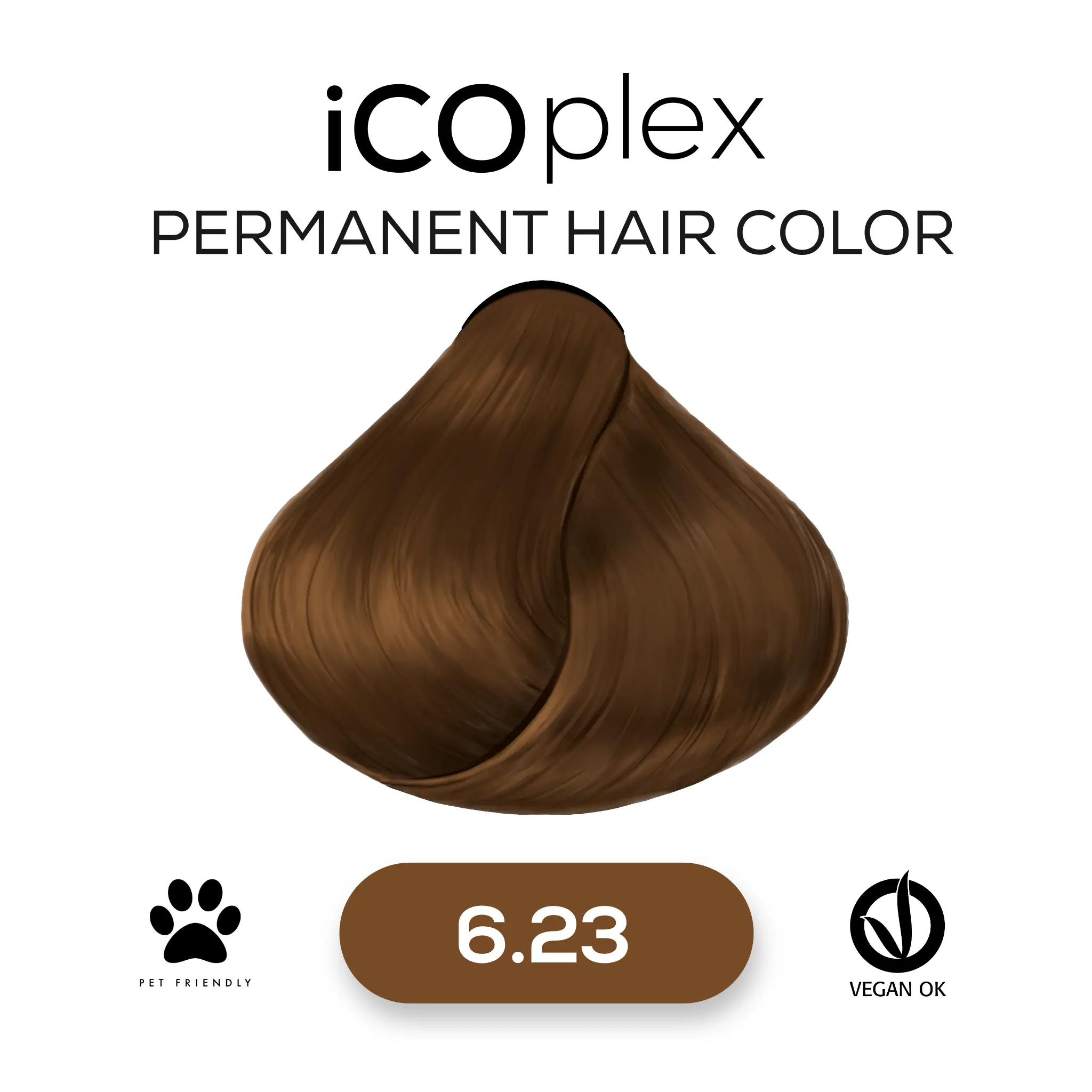 iCOplex Haircolor 6.23 - 100ml Mandel Dunkelblond