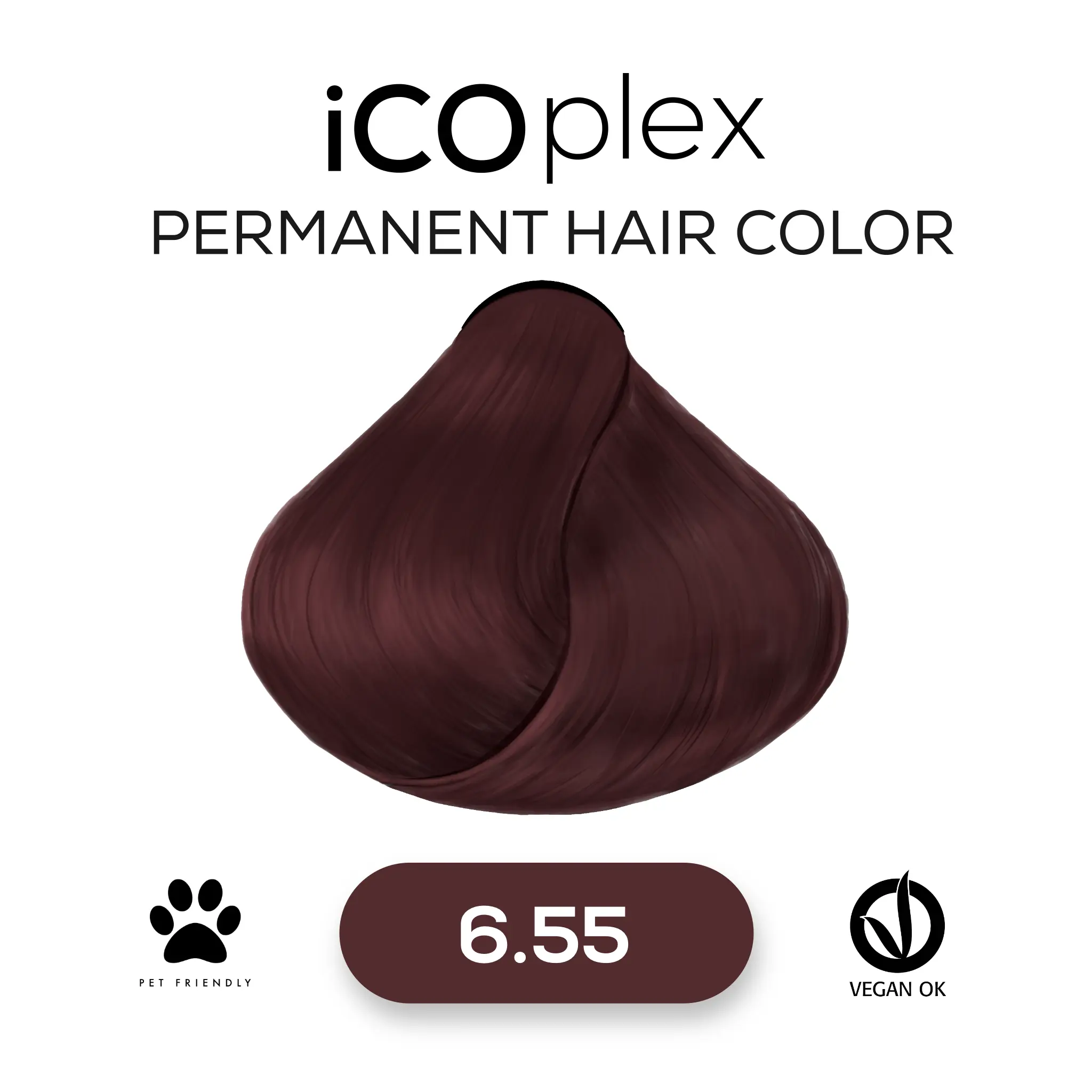 iCOplex Haircolor 6.55 - 100ml Mahagoni Dunkelblond Intensiv