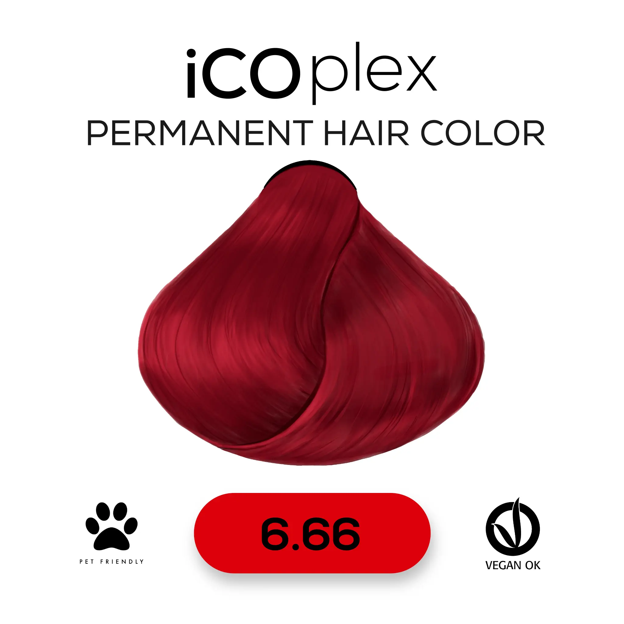 iCOplex Haircolor 6.66 - 100ml Rot Dunkelblond Intensiv