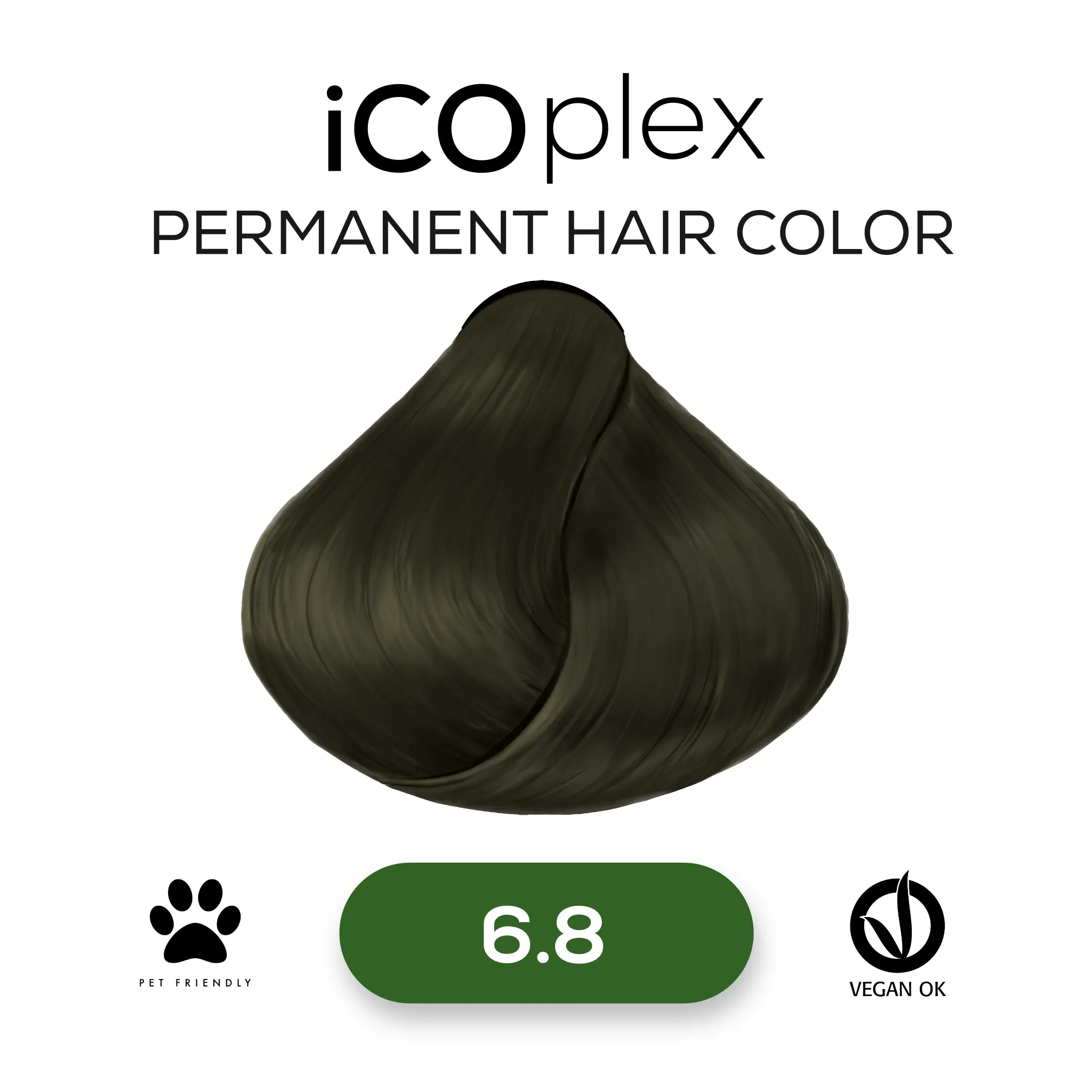 iCOplex Haircolor 6.8 - 100ml Olive Dunkelbraun