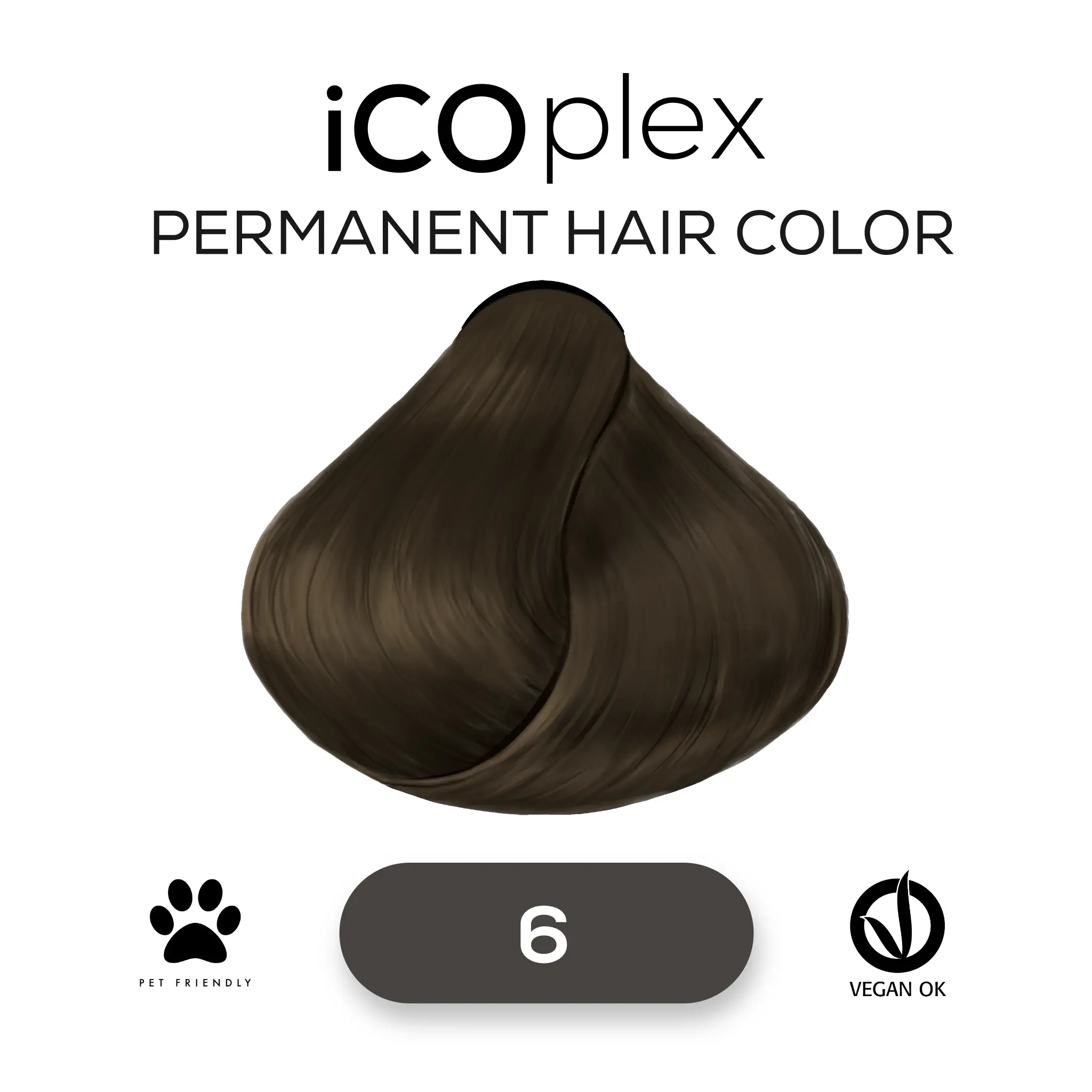 iCOplex Haircolor 6 - 100ml Dunkelblond kühl