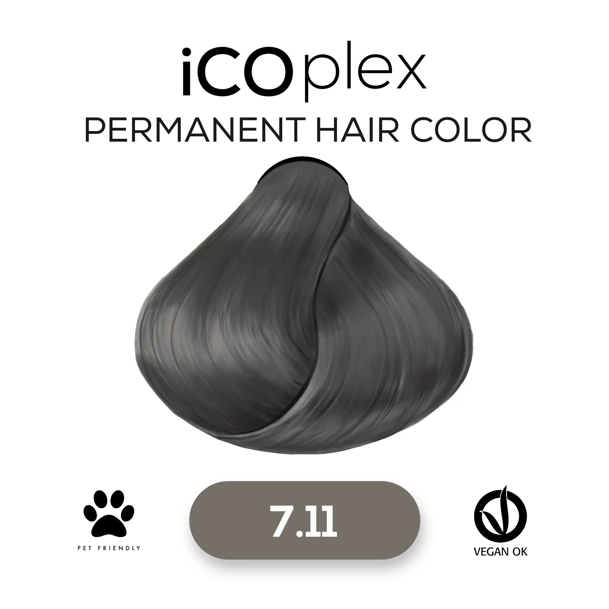 iCOplex Haircolor 7.11 - 100ml Asch Blond Intensiv