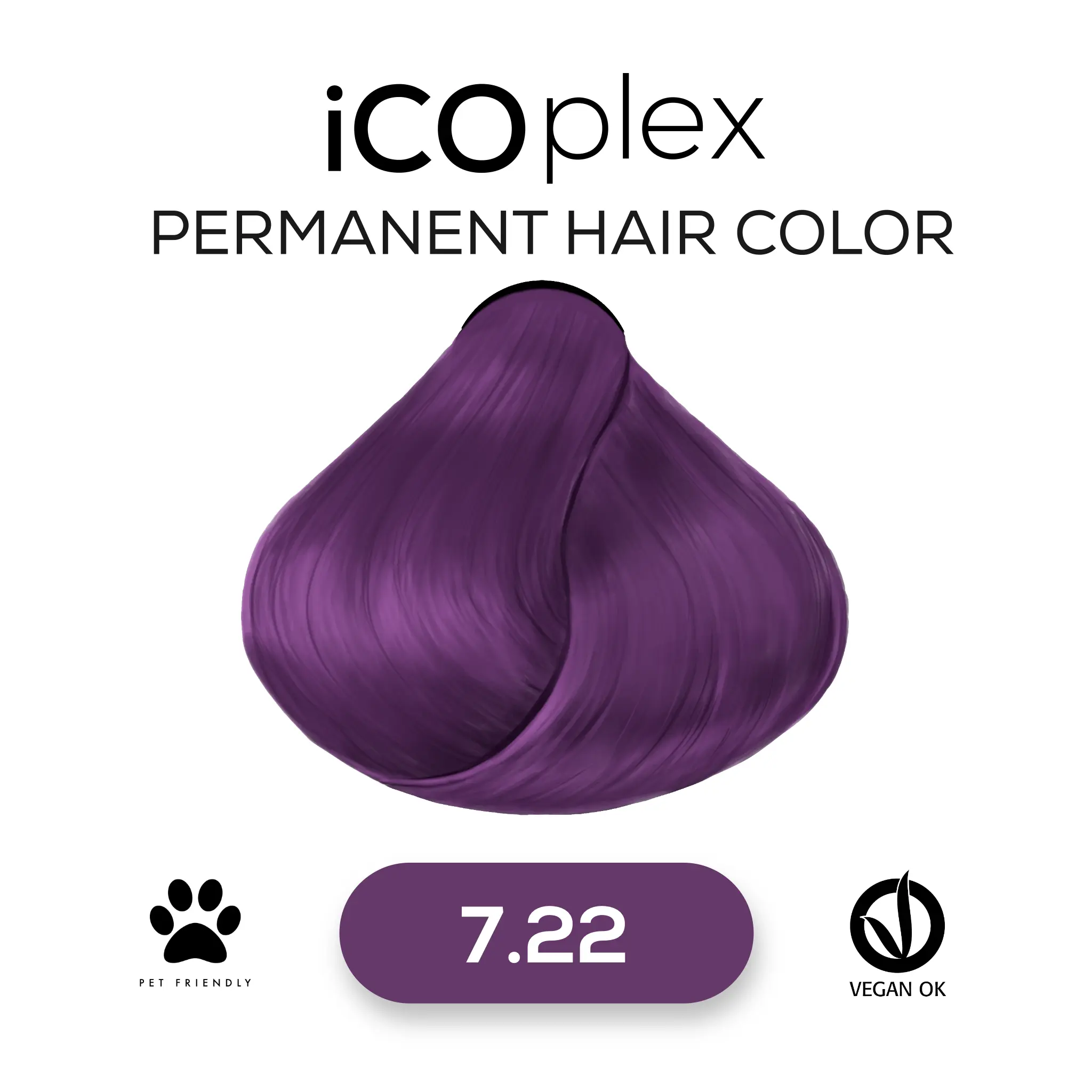 iCOplex Haircolor 7.22 - 100ml Violet Blond Intensiv