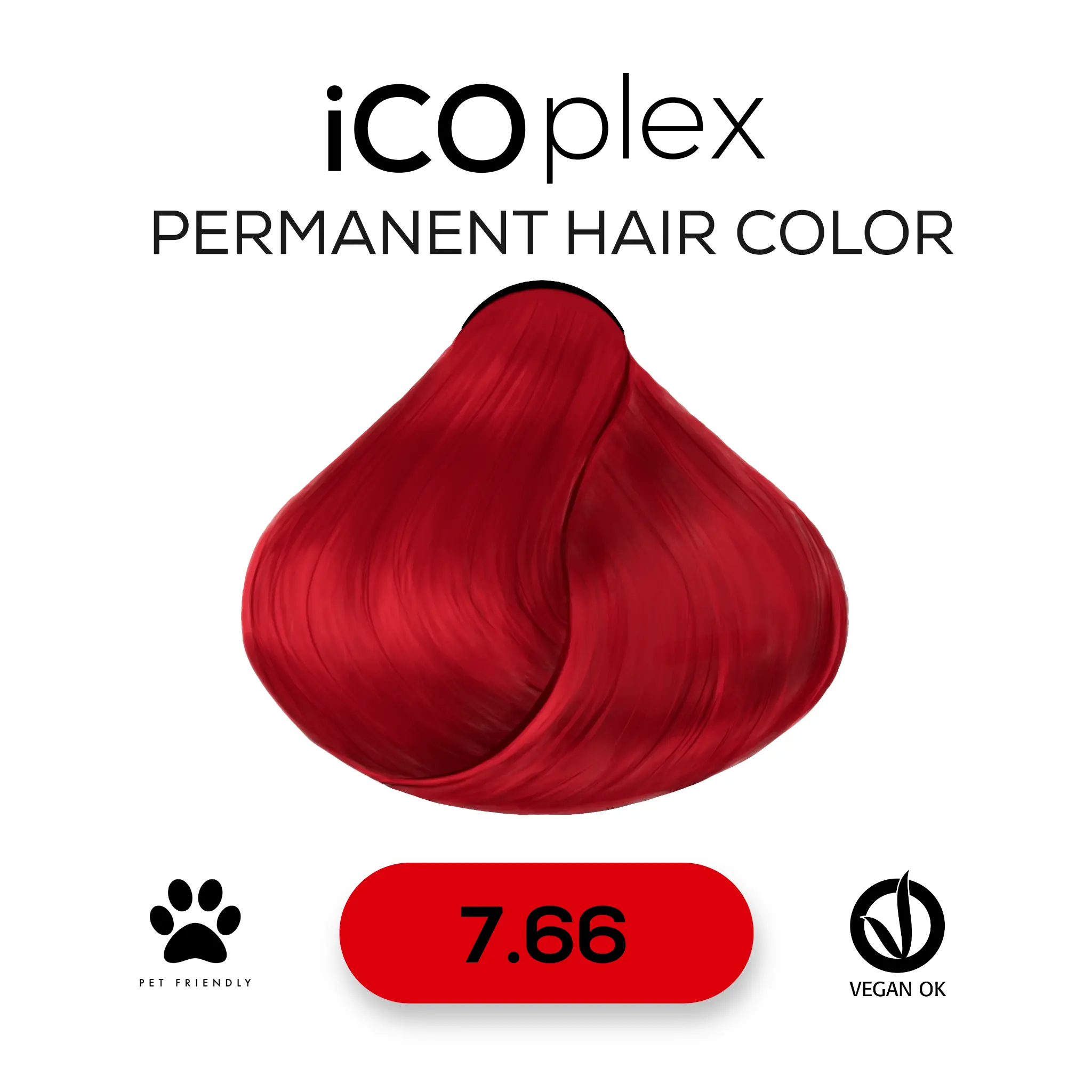 iCOplex Haircolor 7.66 - 100ml Rot Blond Intensiv