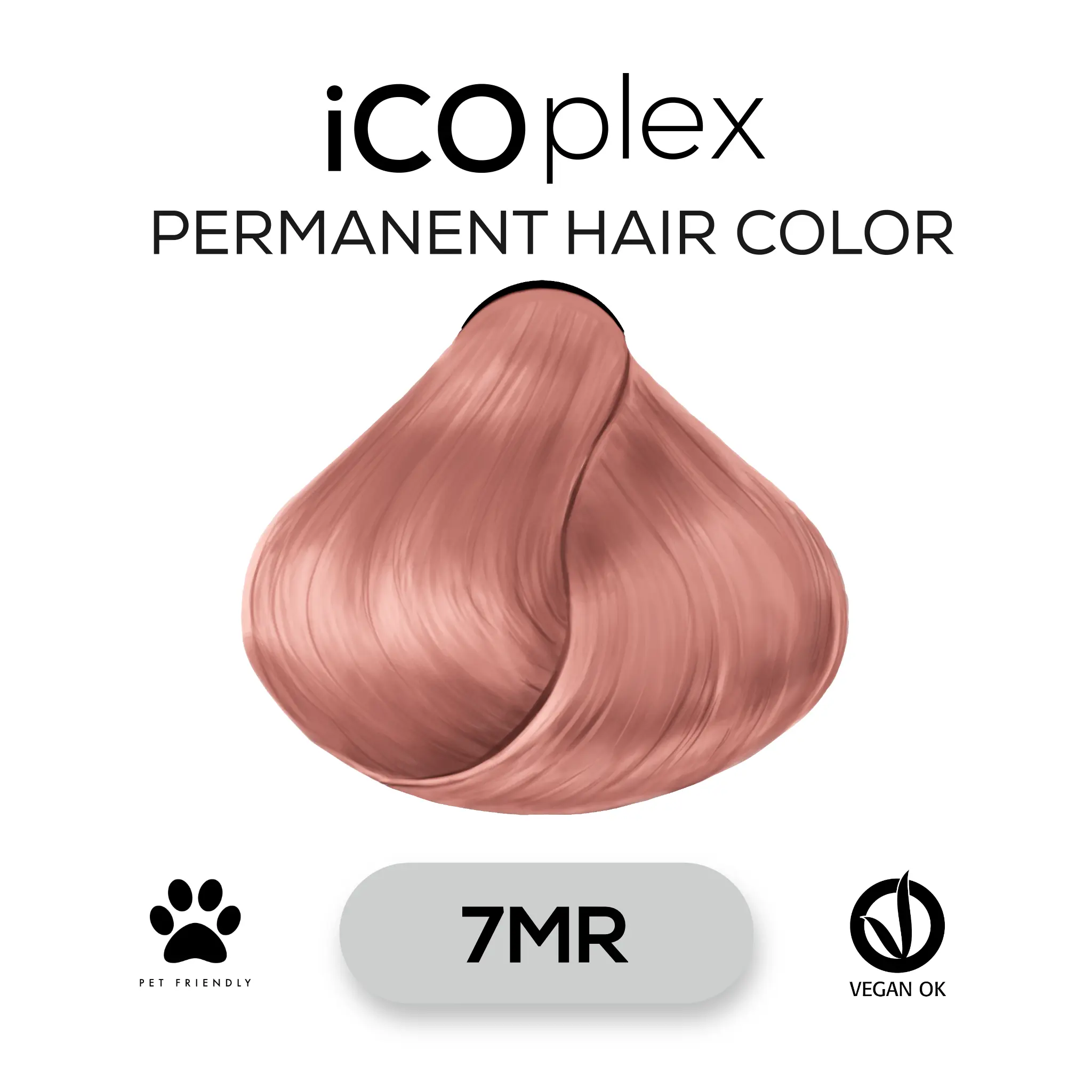 iCOplex Haircolor 7MR - 100ml Metallic Rose Blond