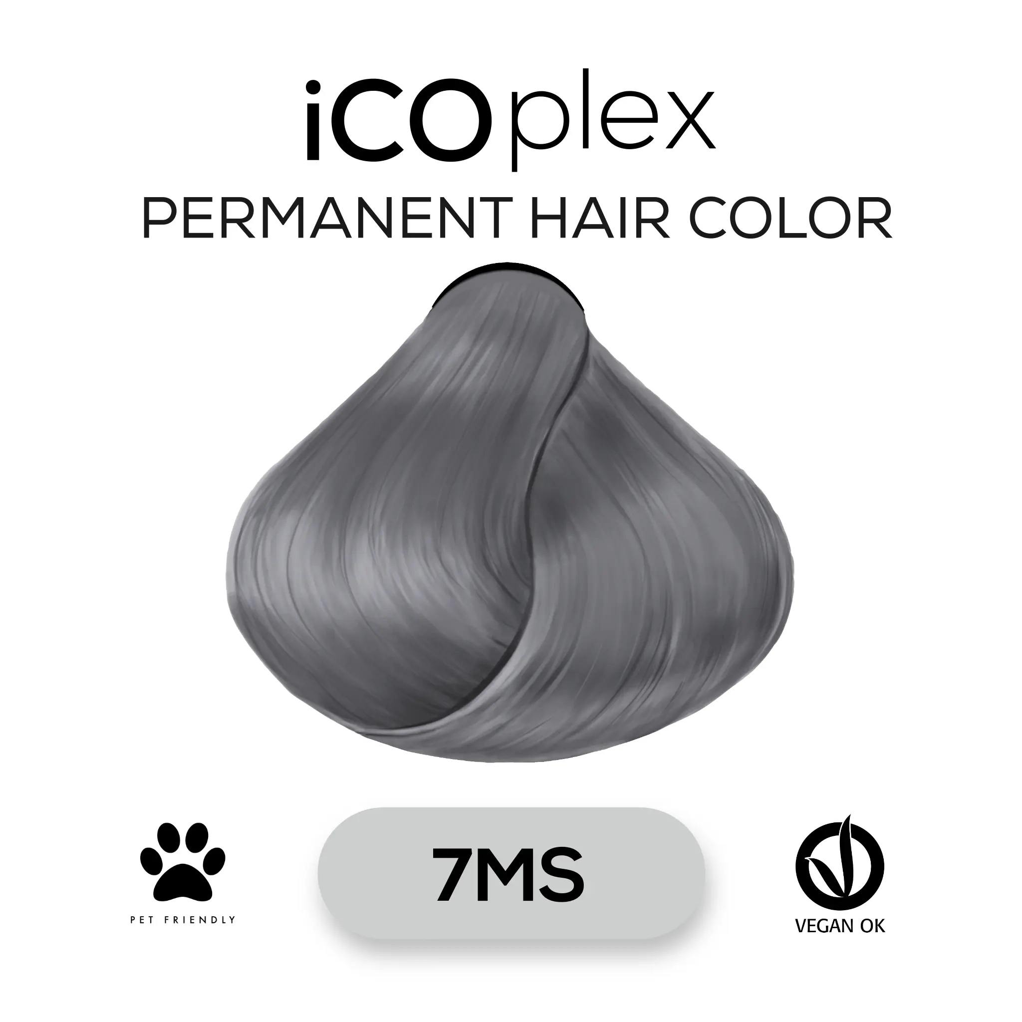 iCOplex Haircolor 7MS - 100ml Metallic Silber Blond