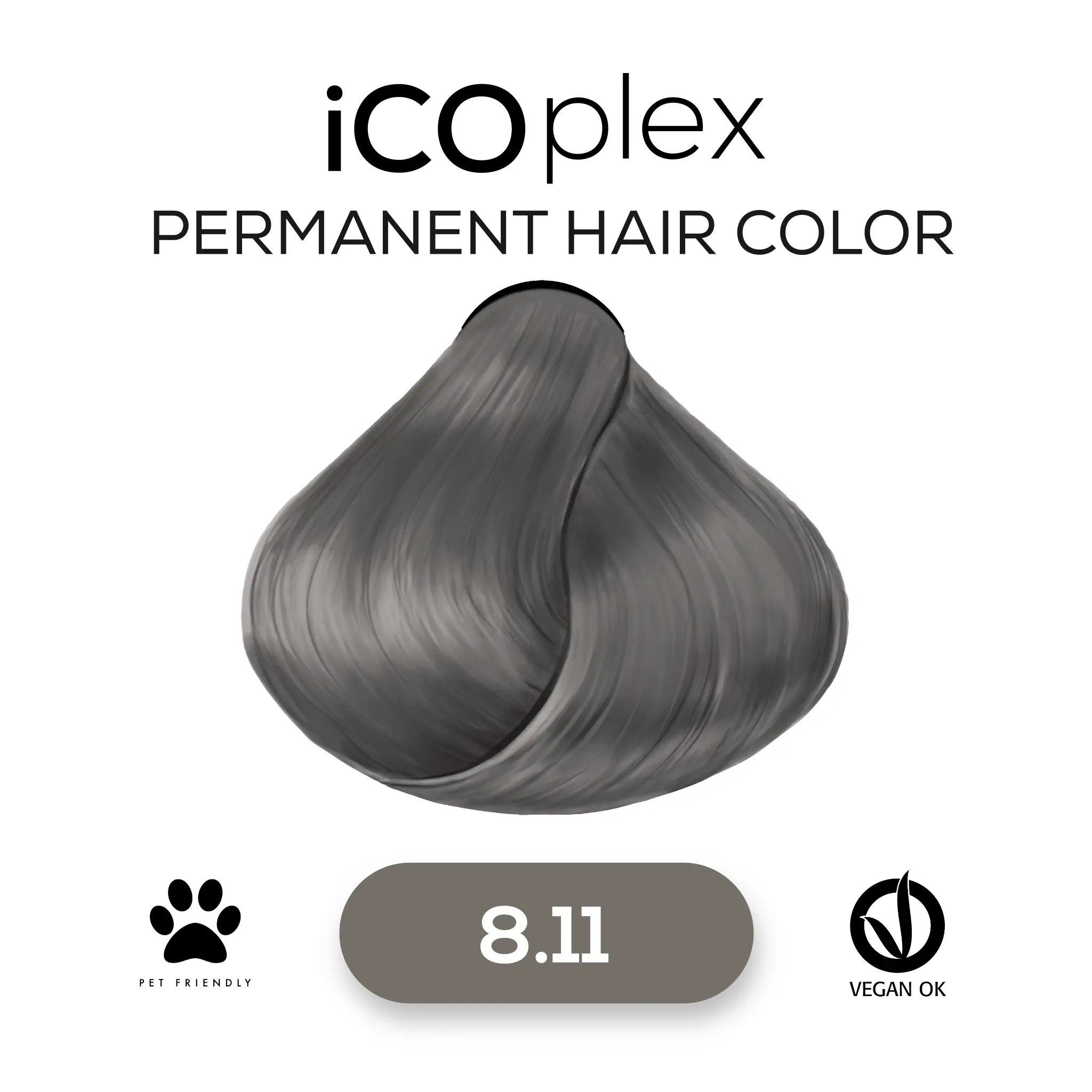 iCOplex Haircolor 8.11 - 100ml Asch Hellblond Intensiv