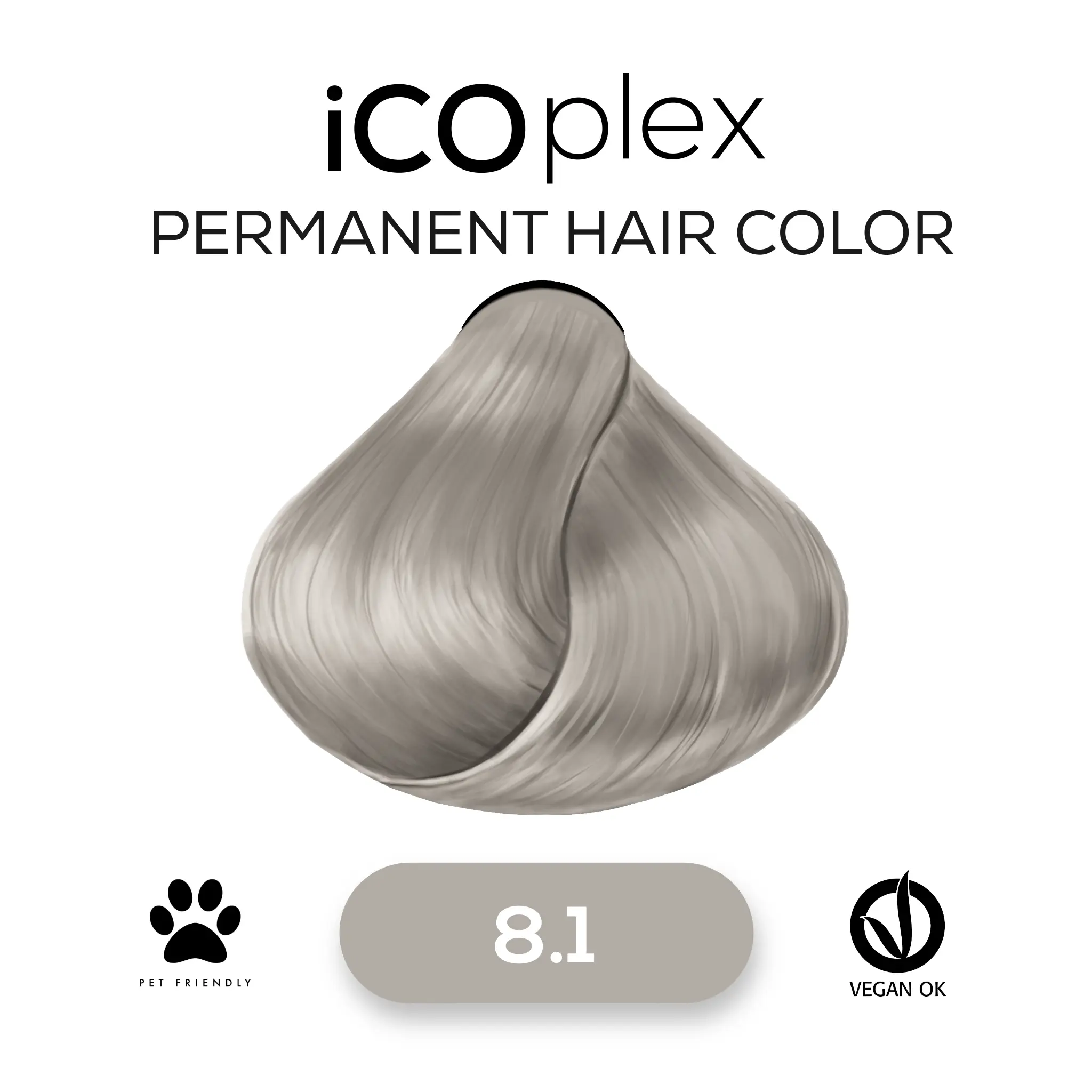 iCOplex Haircolor 8.1 - 100ml Asch Hellblond