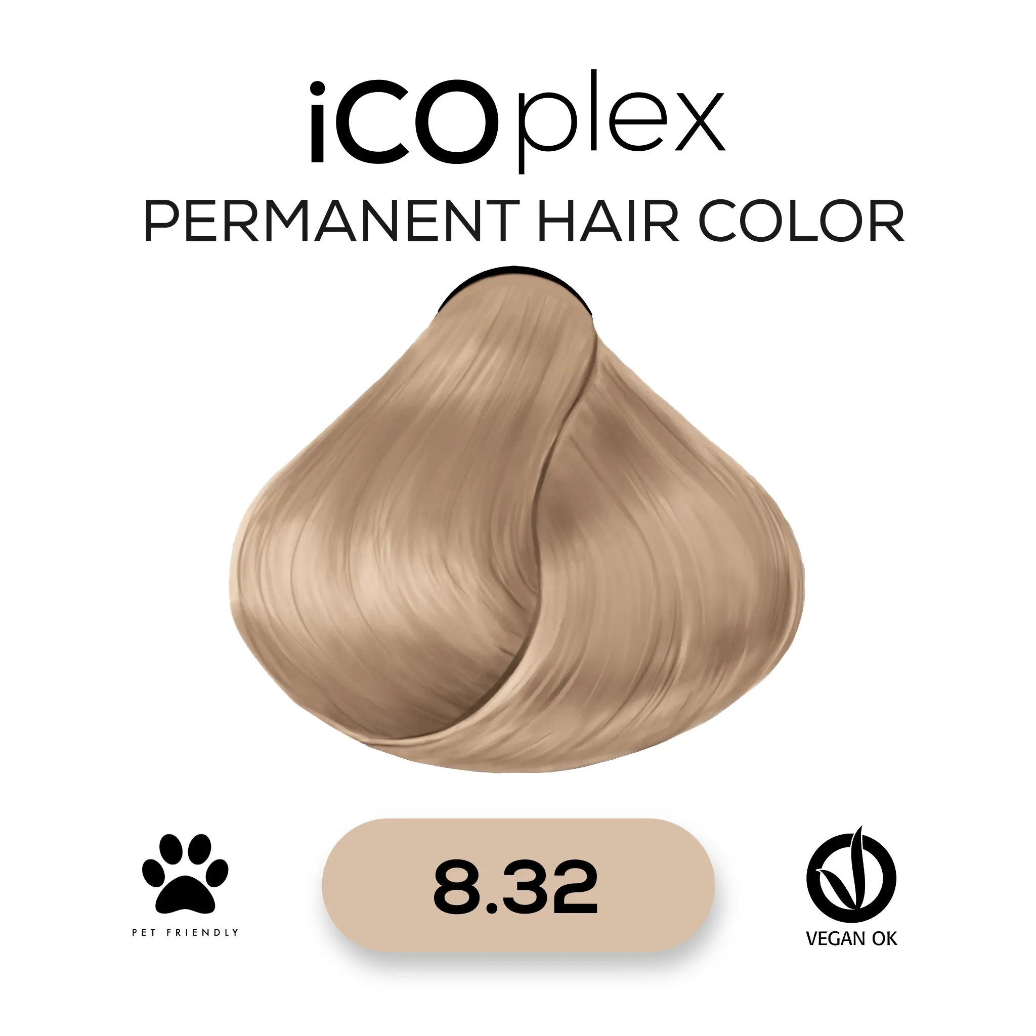 iCOplex Haircolor 8.32 - 100ml Beige Hellblond