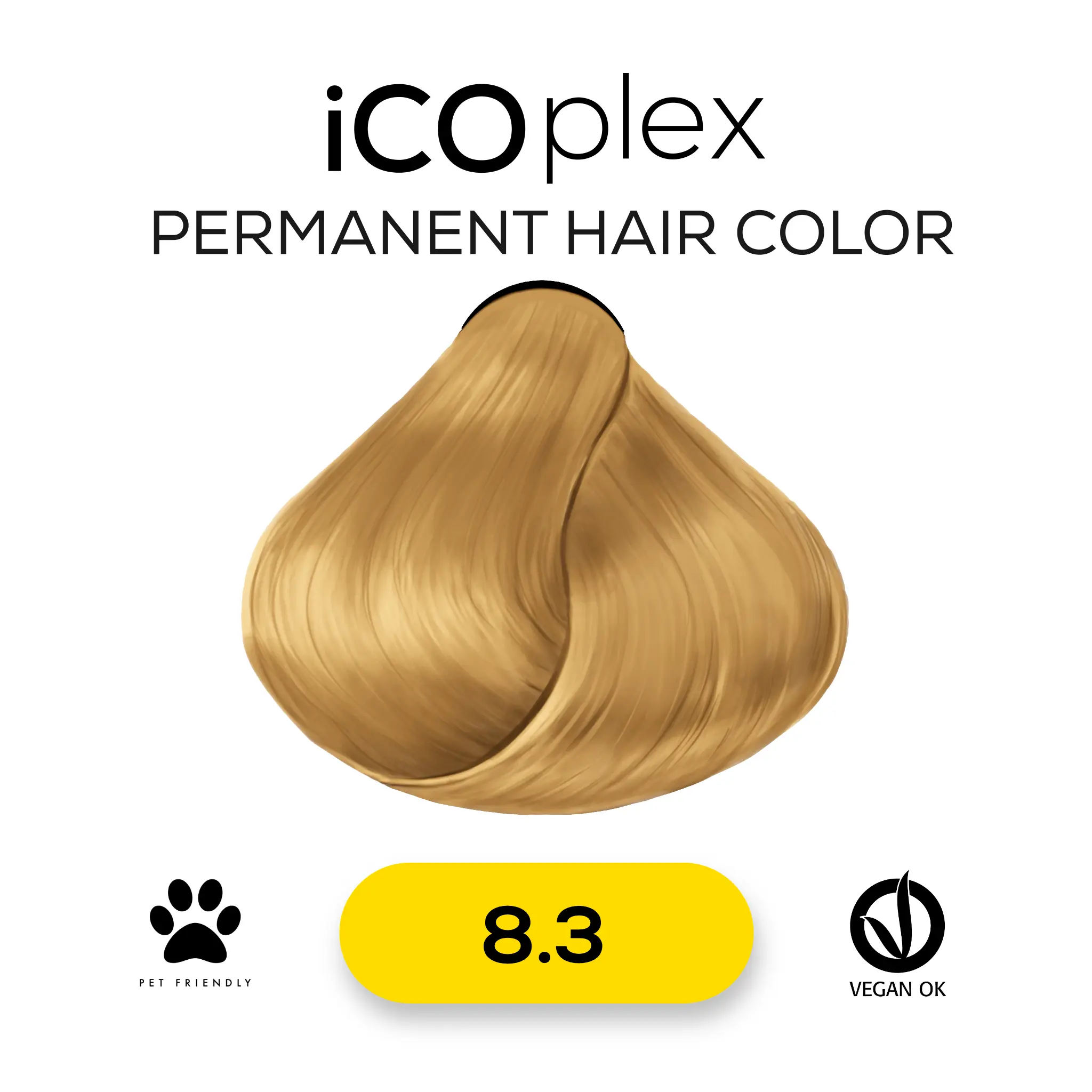 iCOplex Haircolor 8.3 - 100ml Gold Hellblond