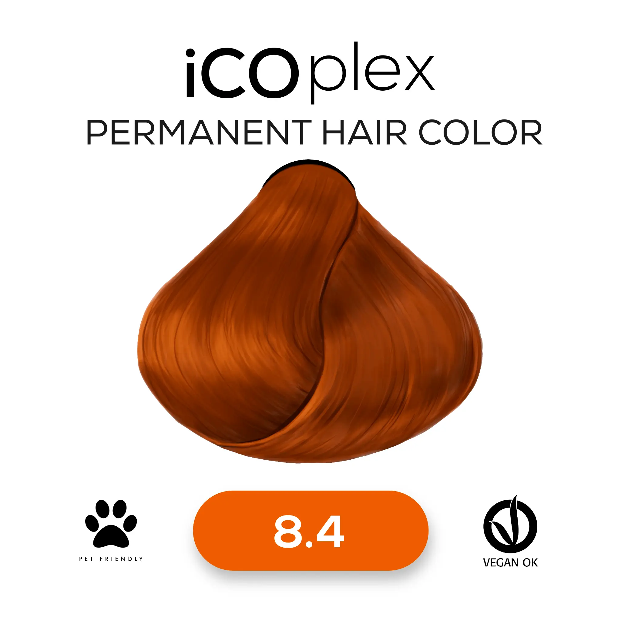 iCOplex Haircolor 8.4 - 100ml Kupfer Hellblond