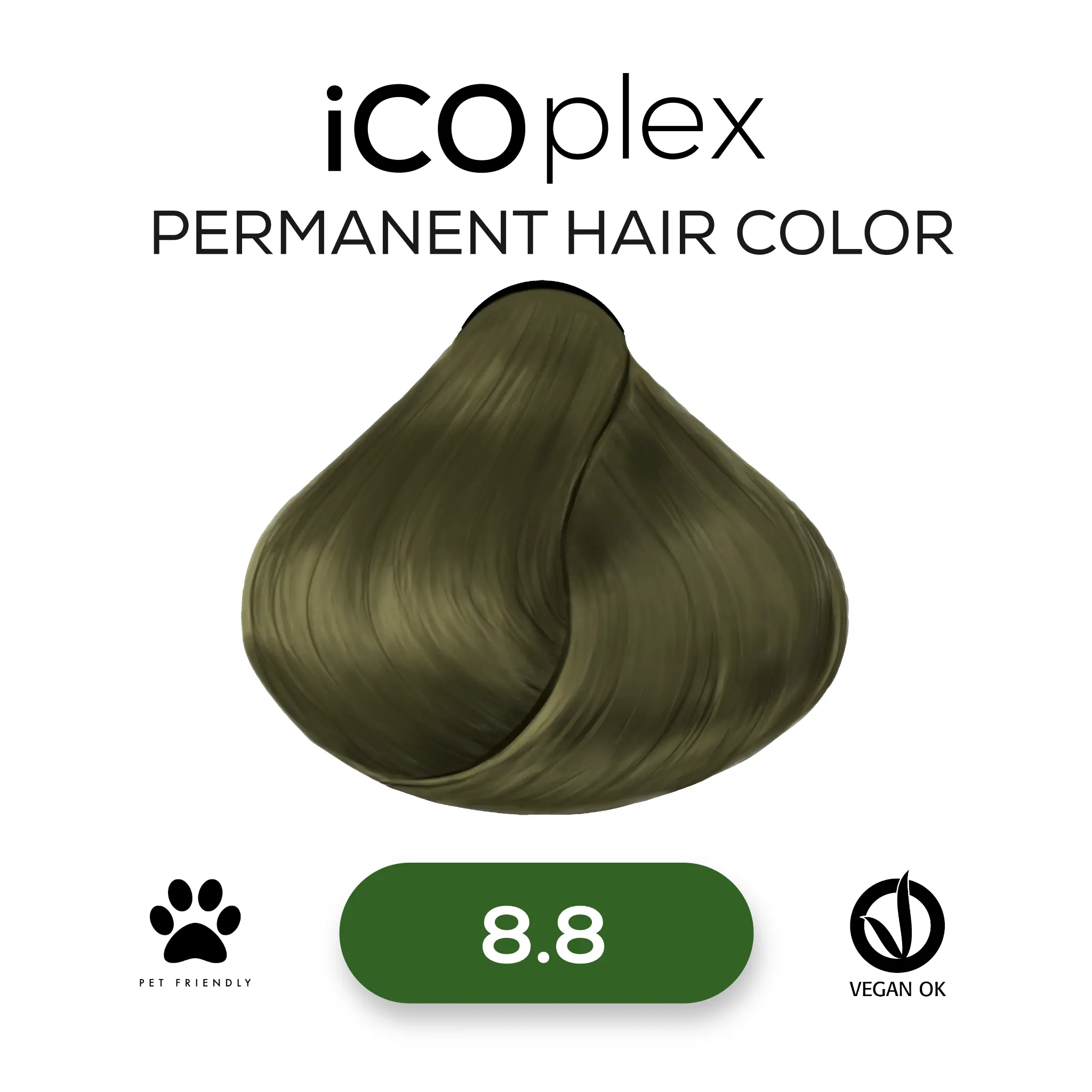 iCOplex Haircolor 8.8 - 100ml Olive Hellbraun