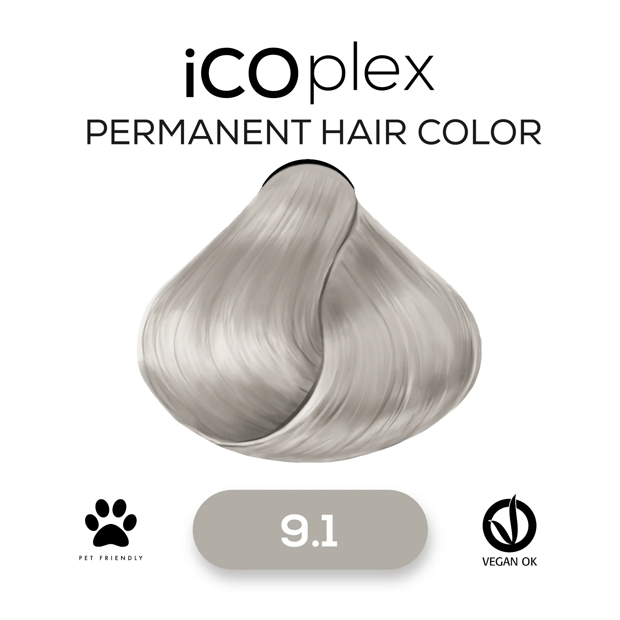 iCOplex Haircolor 9.1 - 100ml Asch sehr Hellblond