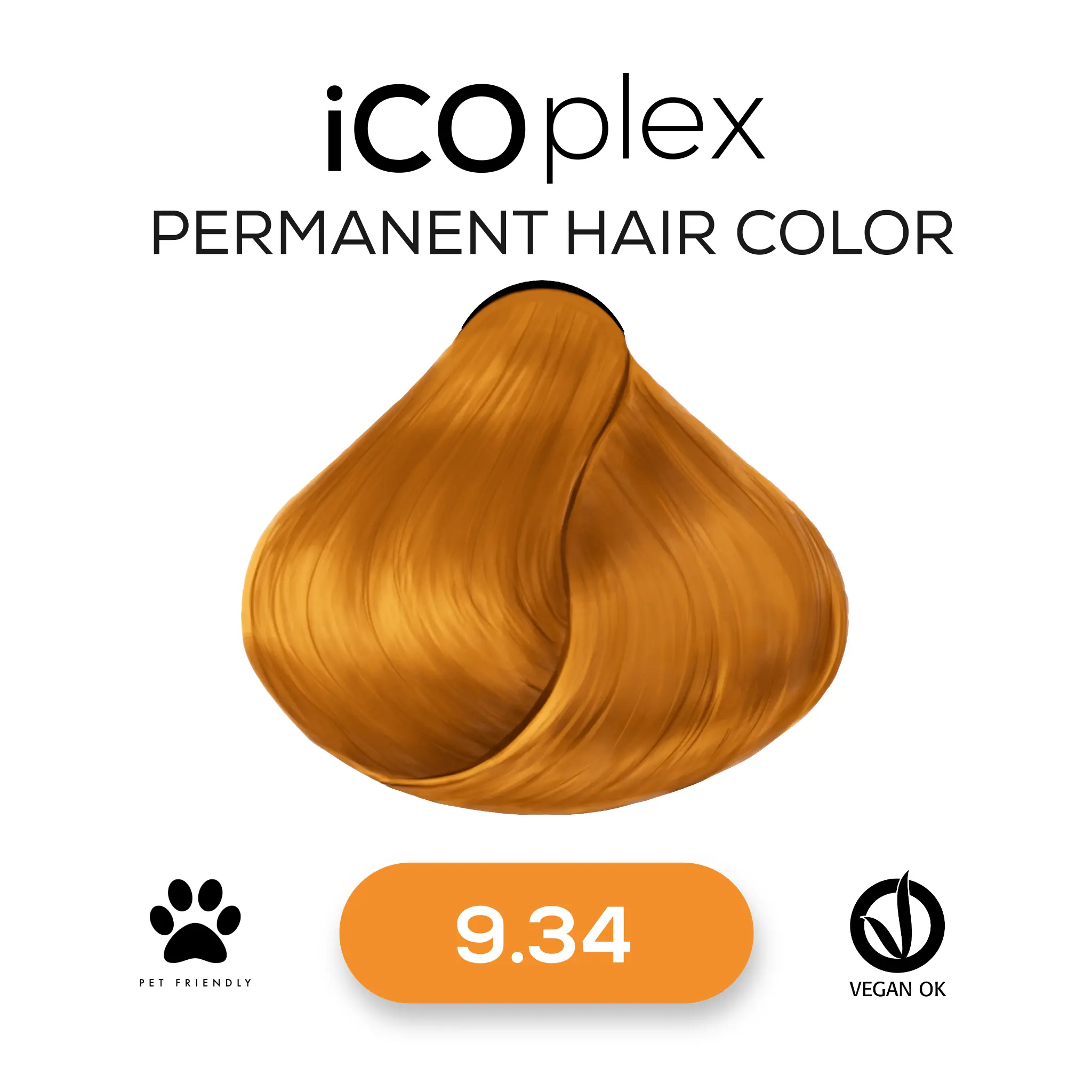 iCOplex Haircolor 9.34 - 100ml Gold Kupfer sehr Hellblond