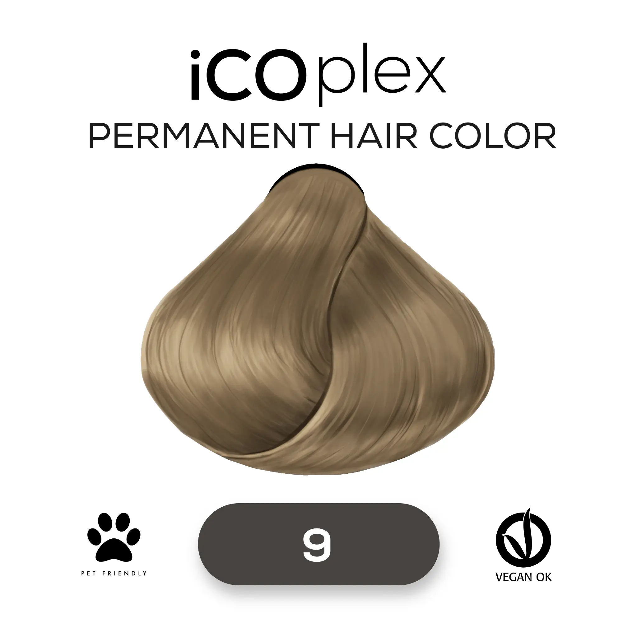 iCOplex Haircolor 9 - 100ml Sehr Hellblond kühl