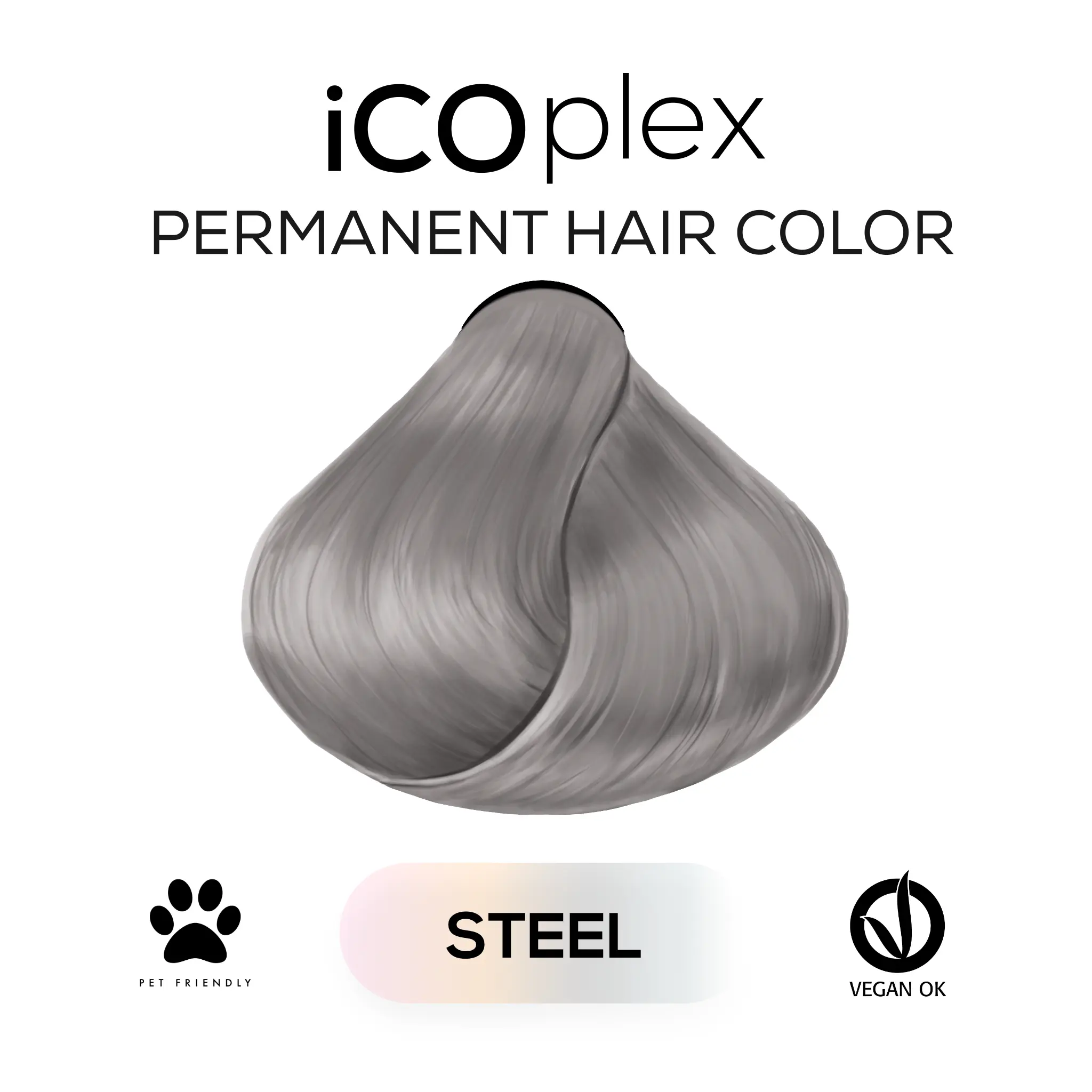 iCOplex Haircolor STEEL - 100ml Toner Steel