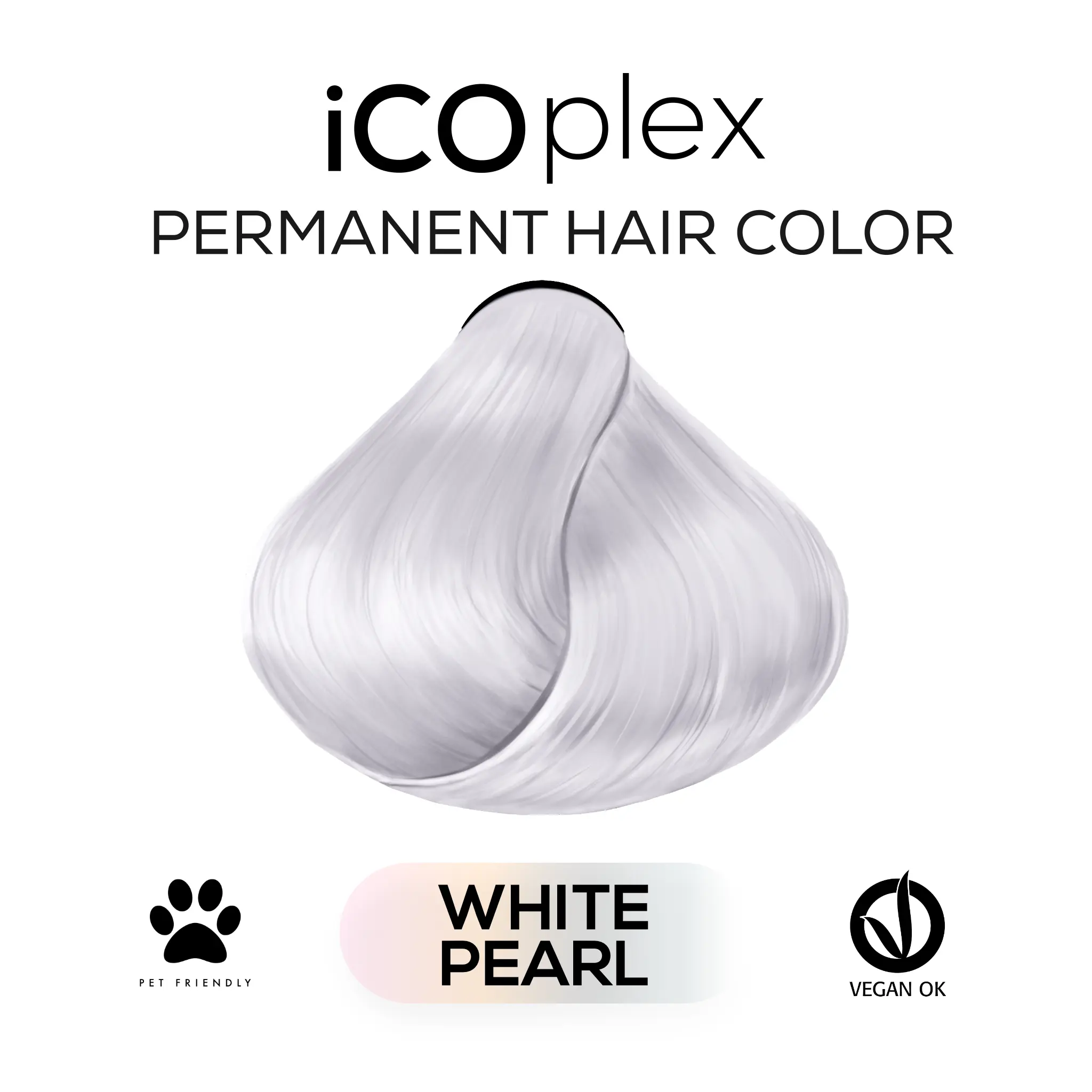 iCOplex Haircolor WHITE PEARL - 100ml Toner White Pearl